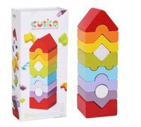Cubika - Maison tour d'empilage en bois - 12 pcs.