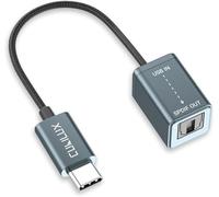 Cubilux Émetteur USB C vers S/PDIF TOSLINK, Adaptateur Audio Optique Compatible iPhone 15+/15 Pro - Non 7.1/5.1, Pas TV