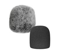 Cubilux Housse en mousse et pare-vent en fourrure compatible avec microphone Shure SM57, micro bonnet, pare-brise, chat mort, filtre anti-pop pour microphone Shure SM57
