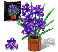 CUBIMANA Botanicals L'Iris - Fleurs Artificielles Décoration intérieure à Exposer - 808PCS Plantes ou Bonsai Set de Construction pour Adulte - Activité relaxante Idée Cadeau pour Femme ou Homme