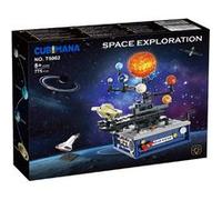 CUBIMANA Jeu de Construction Système Solaire LED, 775 Pièces, Modèle Espace avec 8 Planètes et Fusée, Jouet Éducatif, Cadeau Dès 8 Ans G