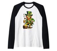 Cubisme Leprechaun | St Patrick's Stylish Irish Manche Raglan