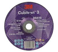 Cubitron à meuler à moyeu déporté 3, 98418, 36+, T27, 180 mm x 7 mm x 22,23 mm, EN, 10/paquet