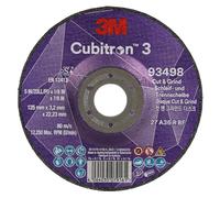 Cubitron à meuler et à tronçonner 3, 93498, 36+, T27, 125 mm x 3,2 mm x 22,23 mm, EN, 10/paquet