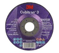 Cubitron à meuler et à tronçonner 3, 94159, 36+, T27, 115 mm x 3,2 mm x 22,23 mm, EN, 10/paquet