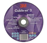 Cubitron à meuler et à tronçonner 3, 94542, 36+, T27, 180 mm x 4,2 mm x 22,23 mm, EN, 10/paquet