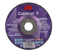 Cubitron à meuler et à tronçonner 3, 94946, 36+, T27, 10/paquet | 125 mm x 4,2 mm x 22,23 mm, EN