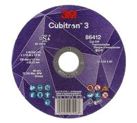 Cubitron à tronçonner 3, 86580, 80+, T41, 125 mm x 0,8 mm x 22,23 mm, EN, 25/paquet