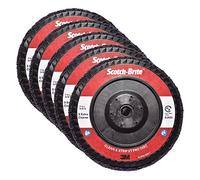 Cubitron II Scotch-Brite Clean and Strip XT Pro Disc, XO-DC, SiC Extra Gros, Violet, 7" x 5/8'-11, Type 27, Lot de 5