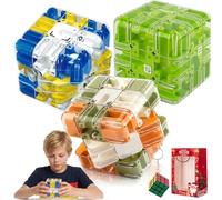 Cubo De Laberinto 3D Mejorado 2026, Laberinto De Bolas 3D, Gira Y Navega, Bola Laberintos, DiseñAdo Para NiñOs 3 AñOs en Adelante Y Brinda Horas DiversióN (3PCS-D)
