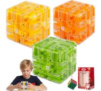Cubo De Laberinto 3D Mejorado 2026, Laberinto De Bolas 3D, Gira Y Navega, Bola Laberintos, DiseñAdo Para NiñOs 3 AñOs en Adelante Y Brinda Horas DiversióN (3PCS-C)