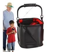 Cubo De Pescado Plegable Con Mango Más Ancho - Accesorio De Deportes Y Al Aire Libre para Acampar En Bote De Playa De Viaje | Cubo De |
