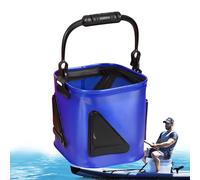 Cubo De Pescado Plegable Con Mango Más Ancho - Accesorio De Deportes Y Al Aire Libre para Acampar En Bote De Playa De Viaje | Cubo De |