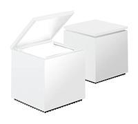 Cuboluce Classic Blanc Brillant Lampe E14LED à émission indirecte Flux lumineux 206 lumens Température de Couleur Blanc Chaud 2 700 K
