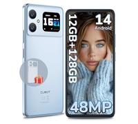 CUBOT A20 Téléphone Portable Débloqué Android 14,12GB+128GB/1TB Extensible 4G Smartphone Pas Cher,6.8'' HD+ Octa-Core 90Hz,48MP+16MP Camera,5100mAh,1,83'' Écran Arrière,OTG,Dual SIM,Face ID,GPS-Bleu