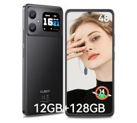 CUBOT A20 Téléphone Portable Débloqué Android 14,6.8'' HD+ Octa-Core 90Hz Smartphone Pas Cher,12GB+128GB/1TB Extensible Dual SIM 4G Smartphone,48MP+16MP Camera,5100mAh,1,83'' Écran Arrière,OTG-Noir