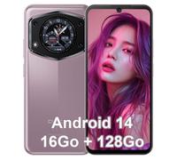 Cubot A30 Smartphone 16Go + 128Go, Écran 6.75"" + 1.46"", 48MP, 5100mAh, Android 14 Téléphone Portable GPS Double SIM 4G - Rose