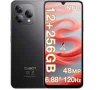 Cubot A40 Smartphone 4G 6.88"" 120Hz 12Go + 256 Go 48MP Caméra 5100mAh Téléphone portable Android 15 Double Sim NFC GPS - Noir
