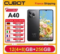 Cubot A40 Smartphone Android 15 12 GB(4 + 8 )+ 256 GB 6,88'' 120Hz 5100 mAh NFC/GPS Reconnaissance Faciale 4G Telephone Portable IPS Violet