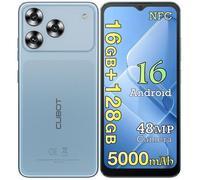 CUBOT A50 Telephone Portable 16(6+10) + 128Go/jusqu'à 1To 5000mAh 6.58'' 48MP Caméra Smartphone 4G Double SIM NFC GPS - Bleu