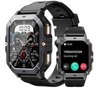 Cubot C28 Montre Connectée Homme avec Appels Bluetooth, 2,02'' Smartwatch Sport Lecteur Musique SpO2 Sommeil Météo Android iOS