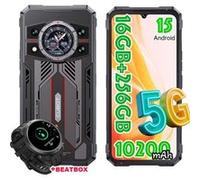 CUBOT KINGKONG 11 - 32Go RAM (16+16 virtuelle), 256Go extensible 1To, triple caméra 108MP, Android 15 - Noir +BEATBOX Noir