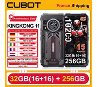 Cubot KingKong 11 Smartphone 5G 10200mAh 33W 32GB(16+16)+256GB 108MP+32MP+24MP+8MP 6.72'' FHD+ IPS Téléphone mobile NFC/GPS Android 15 noir