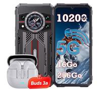 CUBOT Kingkong 11 Smartphone 5G Robuste 16Go + 256Go 10200mAh 6.72"" Telephone Portable Incassable - Noir,Avec Buds 3a Ecouteurs