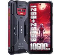CUBOT KingKong 8 Téléphone portable d'extérieur sans contrat, Android 13, 10600mAh, 12GB+256GB/1TB, 6,52 pouces, avec lampe de poche LED 5000LM, IP68/69K/NFC/GPS Rouge