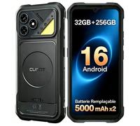 CUBOT Kingkong Dura Smartphone Robuste, Batterie Double 5000mAh, 32Go + 256Go, 6.88"", 64MP Téléphone Android 16 NFC GPS 4G, Noir