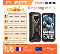 Cubot KingKong MINI 4 6GB+128GB, 4,7" Mini Téléphone Portable, 4700mAh, Petit Smartphone, Android 15, NFC, 48MP, Lampe de Camping noir