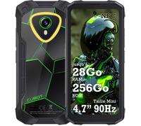 CUBOT Kingkong Mini 4 Telephone Portable Incassable 28Go + 256Go 4.7'' 90Hz 48MP 4700mAh Smartphone IP68 4G Double SIM NFC GPS Vert