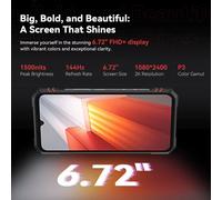 CUBOT Kingkong Star 2 - Smartphone 6,72" FHD+, 24GB (12GB+12GB) RAM et 256GB ROM, Triple Caméra 100 MP + Macro 5 MP, Batterie 5100mAh, Android 14, Processeur MediaTek Dimensity 8200, Couleur Noir