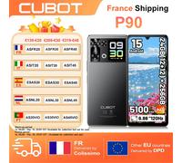 Cubot P90 Smartphone 24GB(12 +12) + 256GB Android 15 6.88 "120Hz G100 64MP + 16MP 5100mAh téléphone portable NFC identification faciale empreinte digitale noir