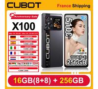 [Expédition depuis la France] Smartphone Cubot X100 Android 15 5G 6,88 pouces 120Hz 16 Go (8+8) de RAM 256 Go de ROM 64 MP 5100 mAh 33W NFC noir