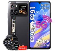 CUBOT X100 Smartphone 5G 16Go(8+8) + 256Go 6.88"" 5100mAh 64MP Caméra Téléphone Portable NFC GPS - Noir,Avec C29 Montre connectée