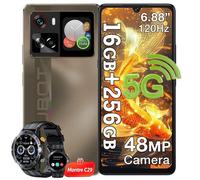 CUBOT X100 Smartphone 5G 16Go(8+8) + 256Go 6.88"" 5100mAh 64MP Caméra Téléphone Portable NFC GPS - Or,Avec C29 Montre connectée