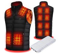 Cubovie Veste Chauffante Homme, Électrique USB Vêtement de Chauffage avec 13 Zones(Noir,M)