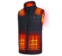 Cubovie Veste Chauffante Homme, Électrique USB Vêtement de Chauffage avec 13 Zones(Noir,XL)