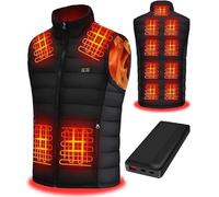 Cubovie Veste Chauffante Homme, Électrique USB Vêtement de Chauffage avec 13 Zones(Noir,XXXL)