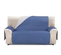 CUBRE SOFA BICOLOR REVERSIBLE RUBI 2 PLAZAS GRIS/AZUL