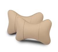 CUBRXEBAT 2 Pcs Coussin de Nuque pour Citroen C2 C3 C4 Cactus C5 C4 Picasso C6 Ds3 Ds4 Ds5, Appuie-tête Voiture en Cuir PU Respirant, Oreiller Cervical Ergonomique à Mémoire de Forme,C