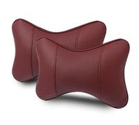 CUBRXEBAT 2 Pcs Coussin de Nuque pour Citroen VTS C1 C2 C3 C4 C5 C5/C6/C4L/C3-XR Elysee, Appuie-tête Voiture en Cuir PU Respirant, Oreiller Cervical Ergonomique à Mémoire de Forme,A