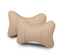 CUBRXEBAT 2 Pcs Coussin de Nuque pour Volvo XC60 2025 2024 2023 2022 2021 2020 2019 2018, Appuie-tête Voiture en Cuir PU Respirant, Oreiller Cervical Ergonomique à Mémoire de Forme,C