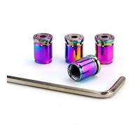 CUBRXEBAT 4 Pieces Bouchon de Valve Voiture pour BMW 1 Series 2 Series 3 Series E81 E82 F20 E87 E88 F46, Résistant à la Corrosion Bouchon de Valve Voiture Accessoires,A