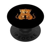 Cubs De Tigres De Dessins Animés Mignons étreignant PopSockets PopGrip Adhésif