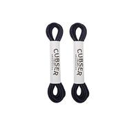 CUBSER Lot de 2 paires de lacets ronds cirés durables et fins de 3 mm pour chaussures Oxford décontractées, Noir , 75 cm