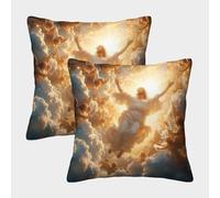 CUBSKRIRB Mythical Jesus Housse Coussin À Lot De 2 Coussins Décoratifs Mythical Jesus Décoratifs Motif Taie Oreiller pour Canapé, Lit, Voiture 50x50cm