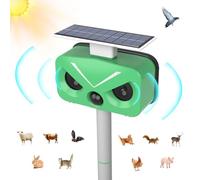 CUBTEM Repulsif Chat Exterieur,Repulsif Chat Ultrason,Repulsif Pigeon,Solaire Repelente avec Lumière LED,Répulsif à Ultrasons pour Jardin/Cour, Efficace Contre Les Chats,Chiens,Oiseaux,Rats,Martres