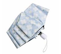 CUBY Parapluie de voyage pliable et compact avec revêtement anti-UV noir à ouverture et fermeture automatique pour protéger du vent, de la pluie et des UV à 99,9%